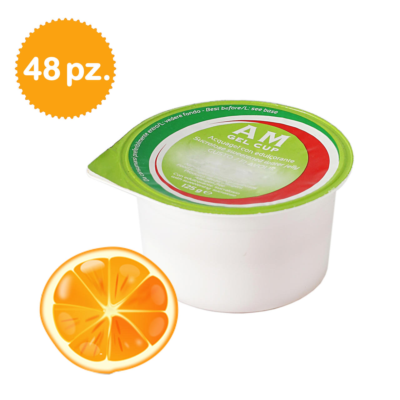 AM Gel Cup Acquagel Arancia con edulcorante 48x125g