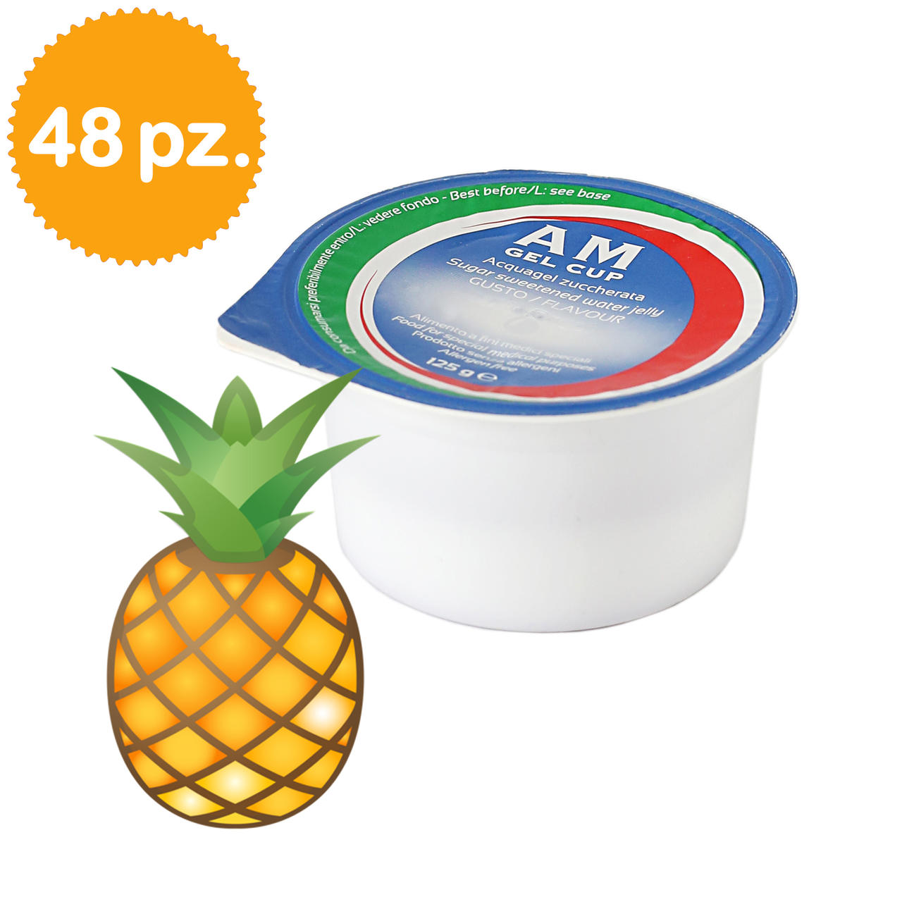 AM Gel Cup Acquagel Ananas con zucchero 48x125g