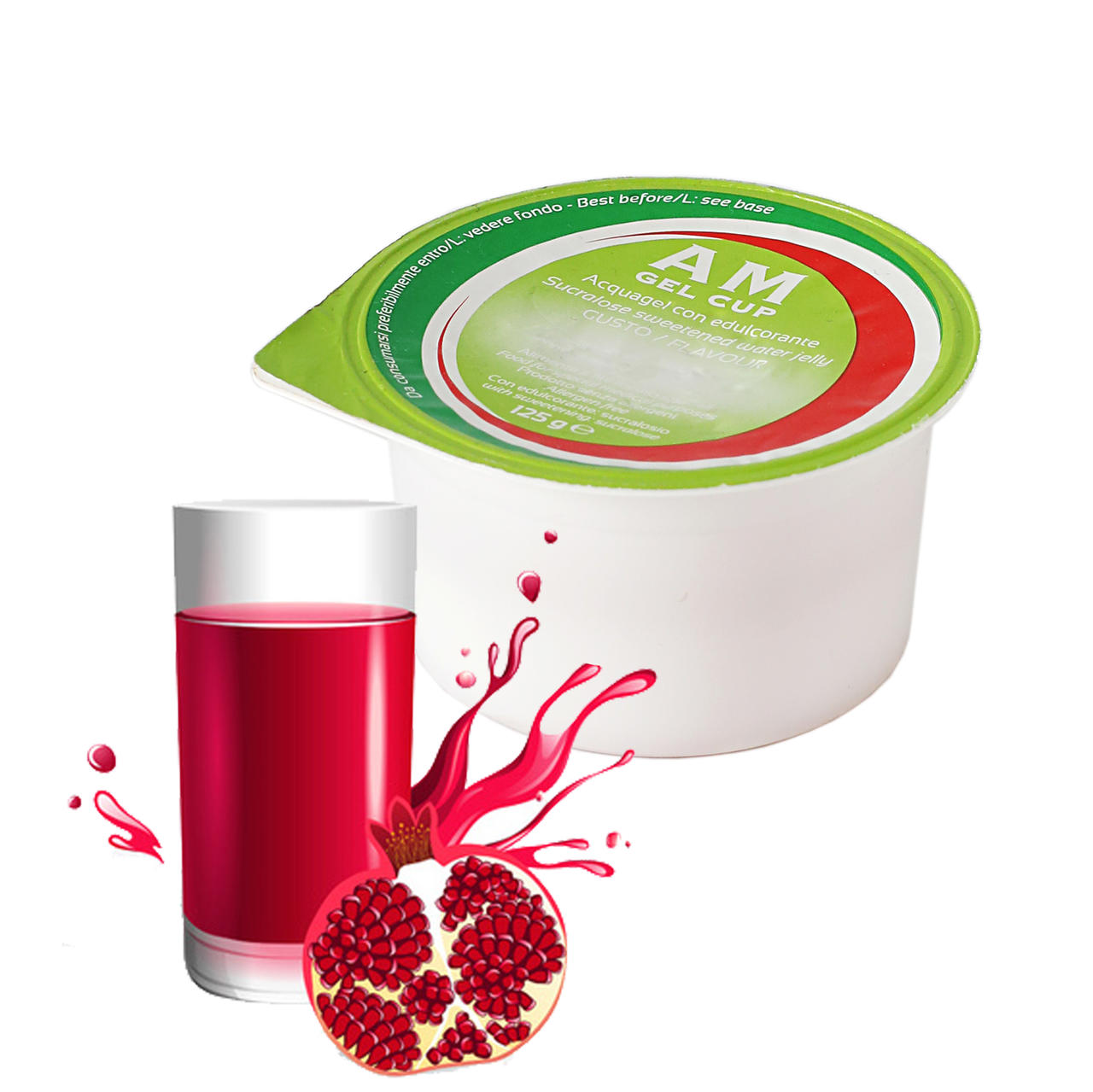 AM Gel Cup Acquagel Granatina con edulcorante 24x125g