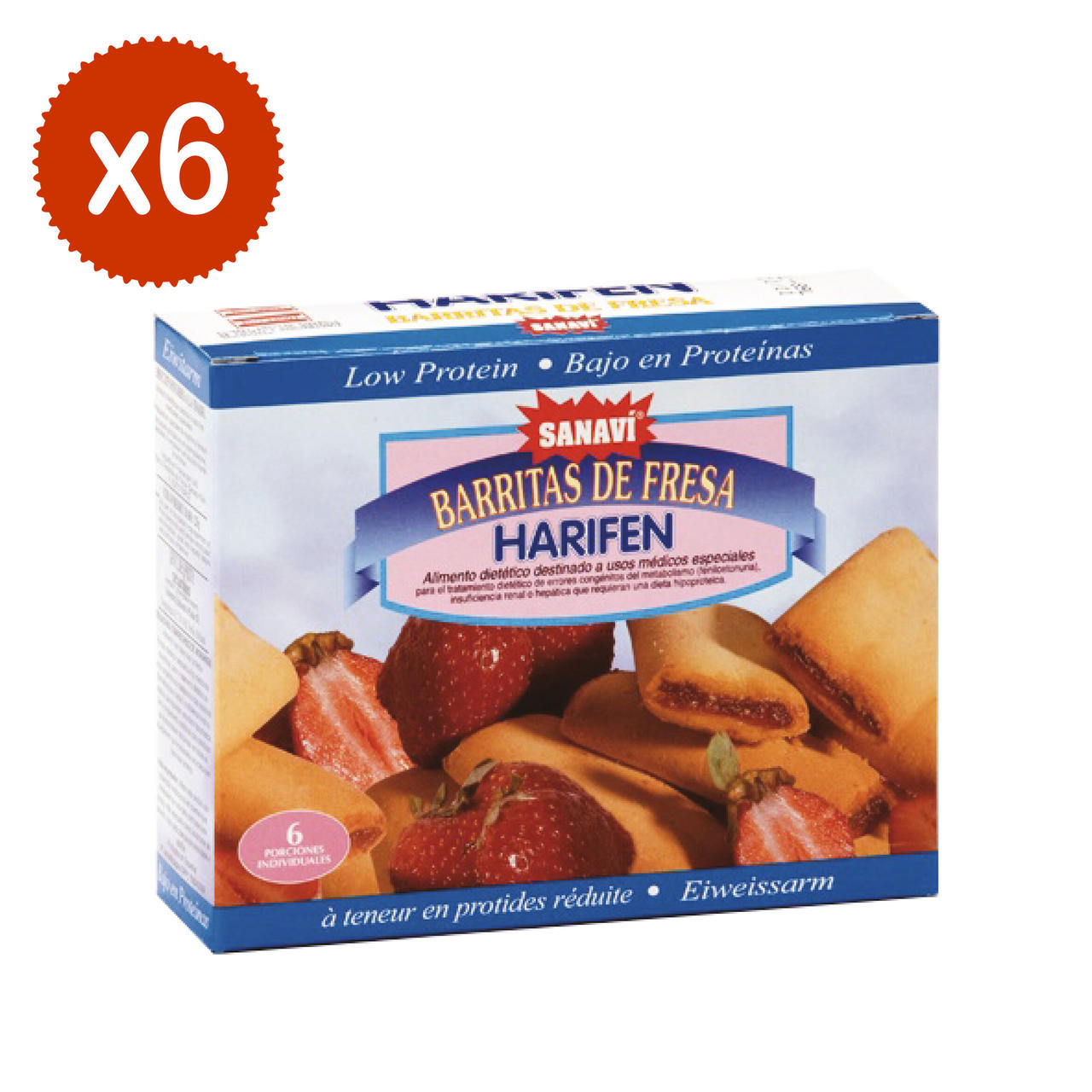 Harifen Strawberry Snack 6 x 125g