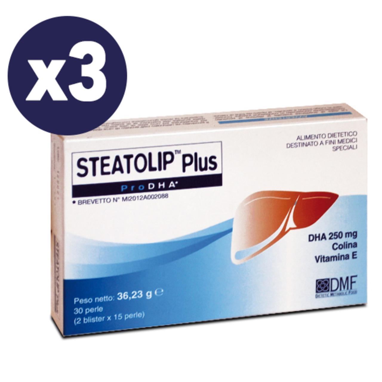 ProDHA Steatolip Plus Multipack 3 confezioni x 30 perle