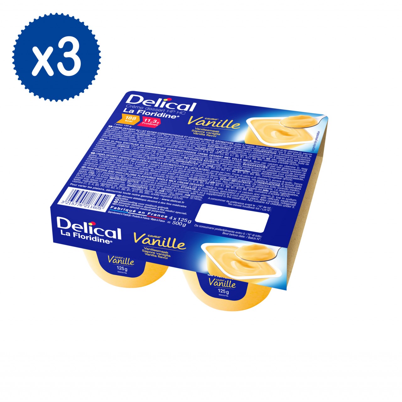 Delical La Floridine Crème Dessert Vaniglia 12 x 125g