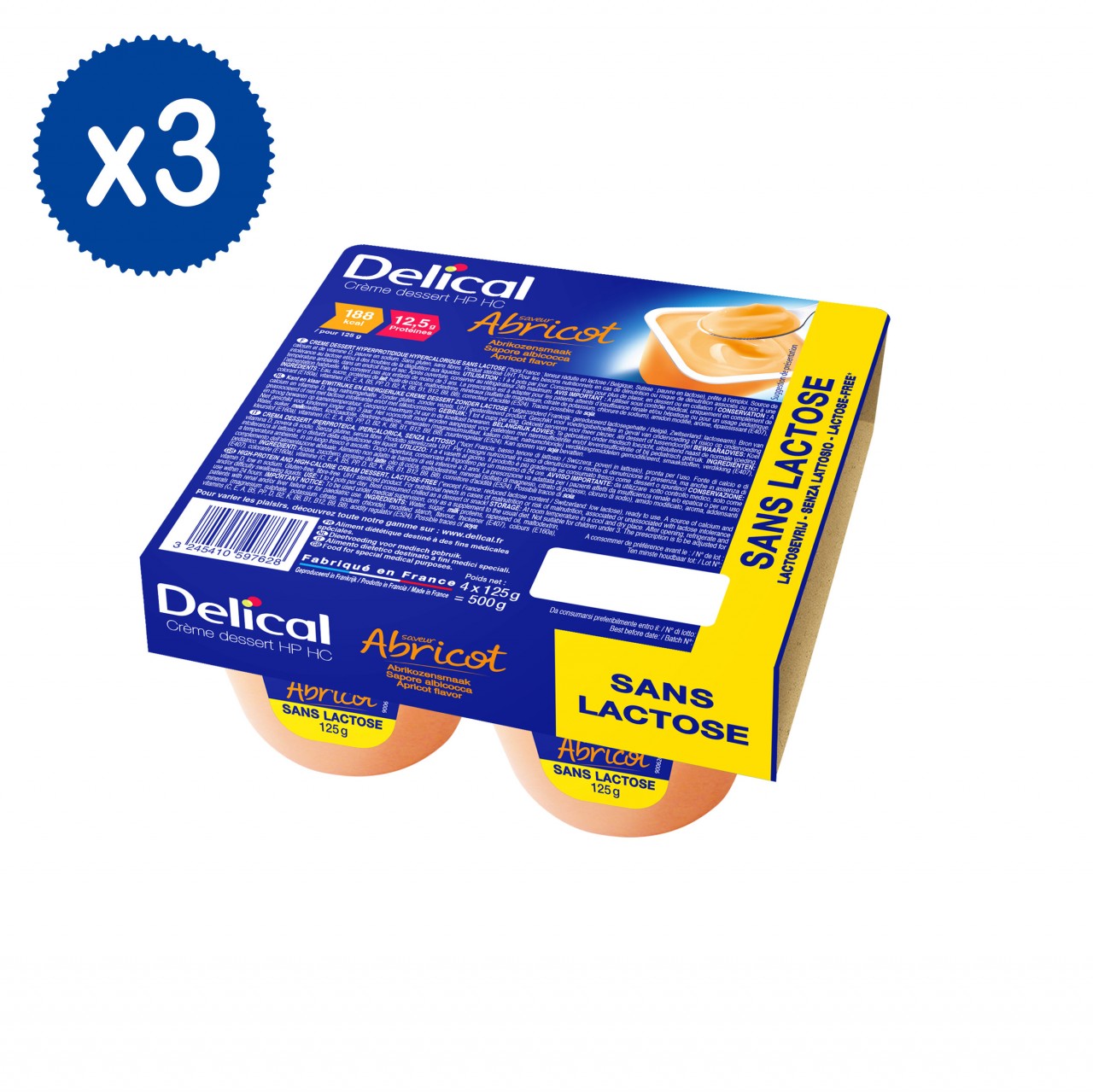 Delical Crème Dessert Albicocca 12 x 125g