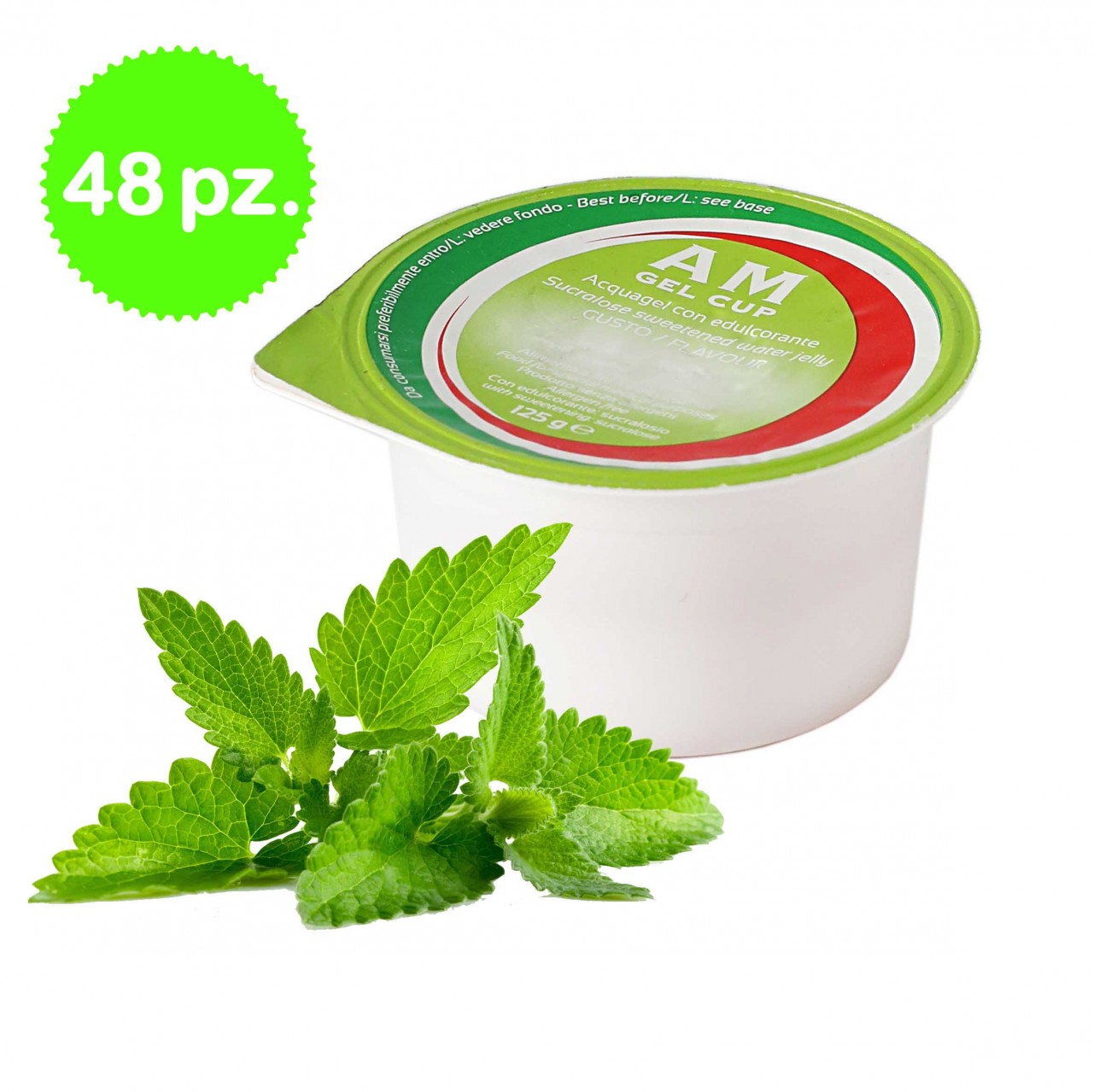 AM Gel Cup Acquagel Menta con edulcorante  48x125g