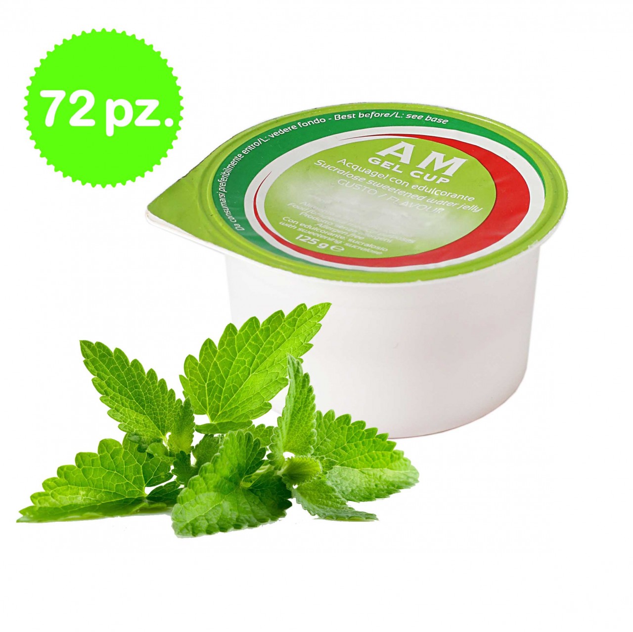 AM Gel Cup Acquagel Menta con edulcorante 72x125g