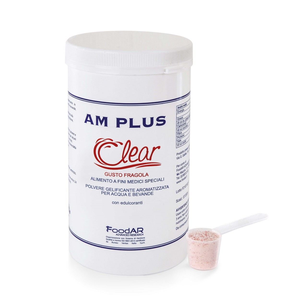 AM Clear Fragola 500g edulcorato